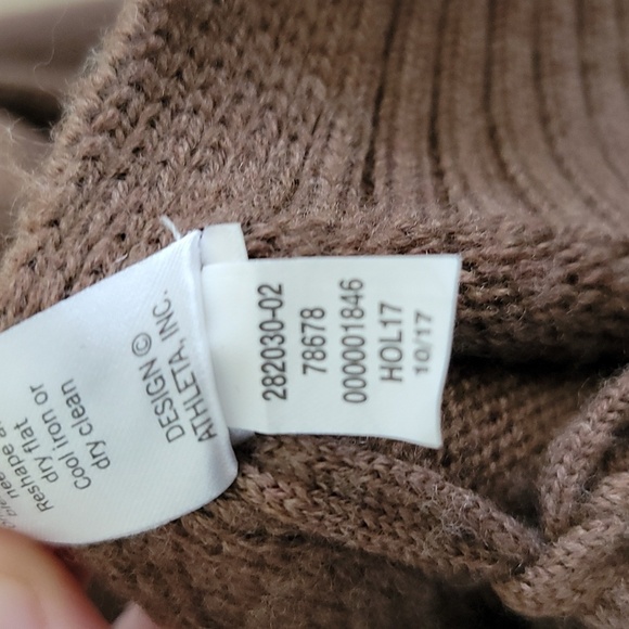 Athleta | Nopa Merino Wool Side Lace-Up Sweater in Brown Size Small - Picture 7 of 8